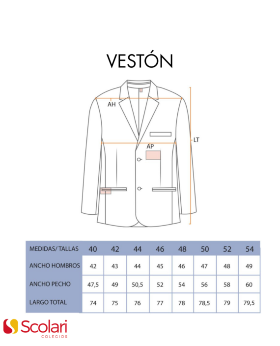 VESTON AZUL- UNIFORME TRADICIONAL