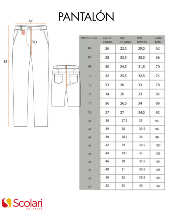 PANTALON  GRIS - UNIFORME TRADICIONAL