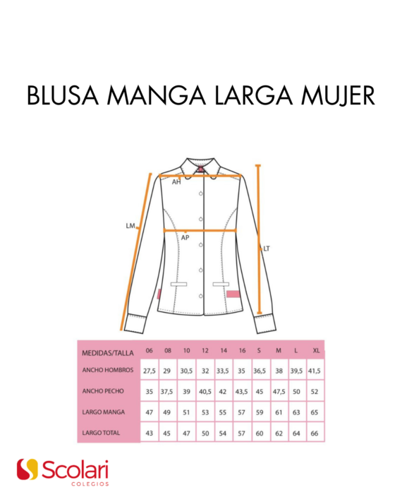 BLUSA ENTALLADA - UNIFORME TRADICIONAL