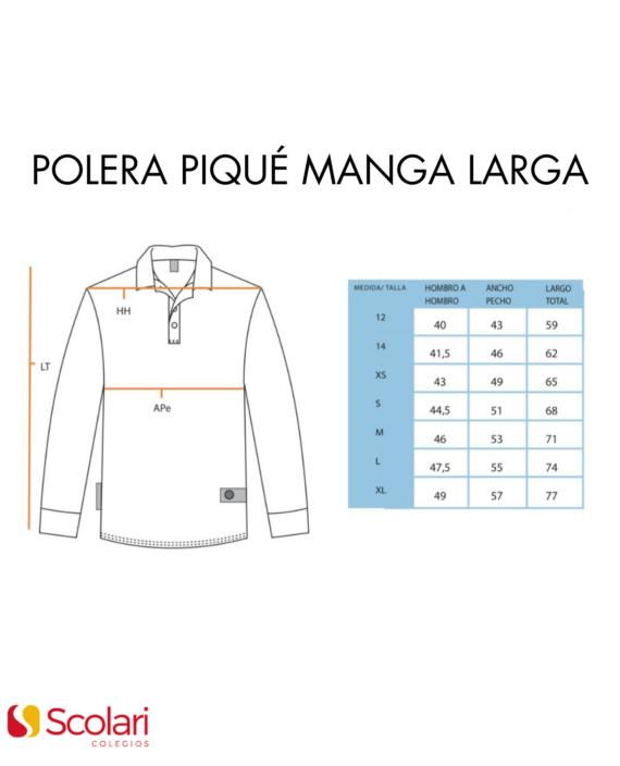 POLERA PIQUE M/L UNISEX LA ABADIA
