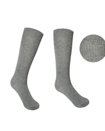 CALCETIN ESCOLAR ALGODON LARGO GRIS - UNIFORME TRADICIONAL